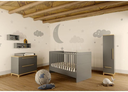 Asterias Bebe Polymorphic Baby Crib Mykonos Grey