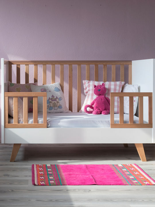 Santa Bebe Pătuț Bebeluși Luna Alb pentru Saltea 70x140cm