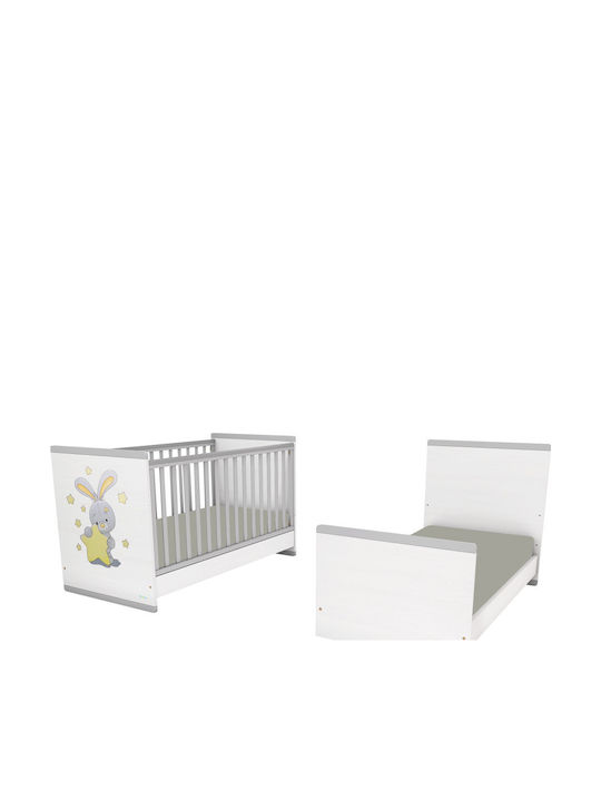 Casababy Κούνια Smart White & Grey με Στρώμα