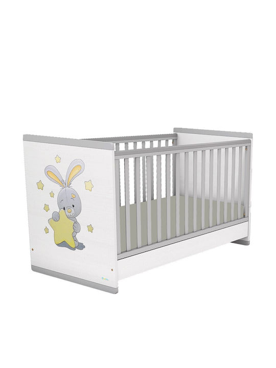 Casababy Κούνια Smart White & Grey με Στρώμα