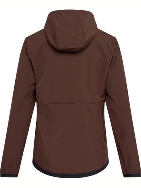 Men's Fleece Cardigan with Hood Brown