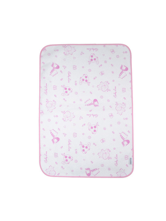Ninetta Bebe Waterproof Baby Burp Cloth Pink 60x90cm