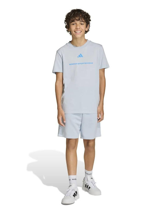 Kinder-T-Shirt Hellblau Sportswear Slogan