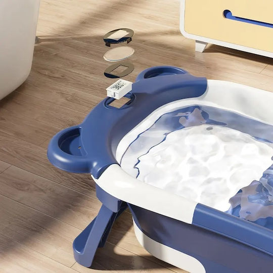 Little Mom Faltbare Babybadewanne mit Thermometer Grün