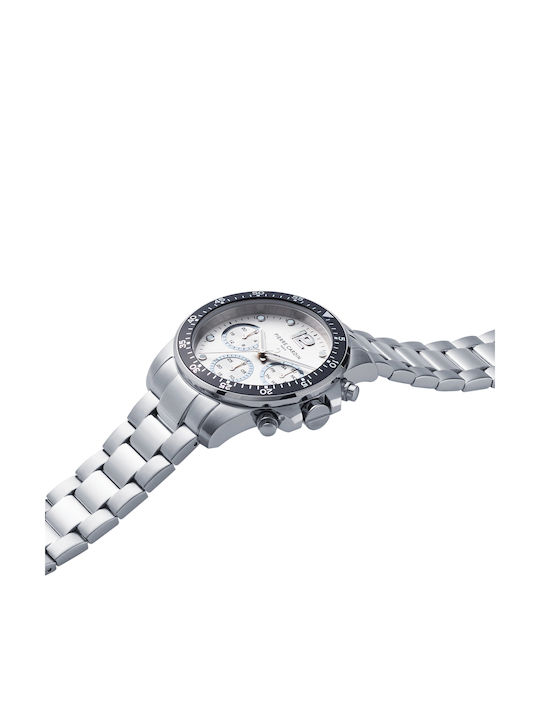 Pierre Cardin Herrenuhr 40mm Batterie mit Silber Metallarmband
