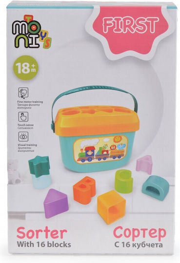 Moni Игра за сортиране на форми Baby's First Blocks за 18+ месеца