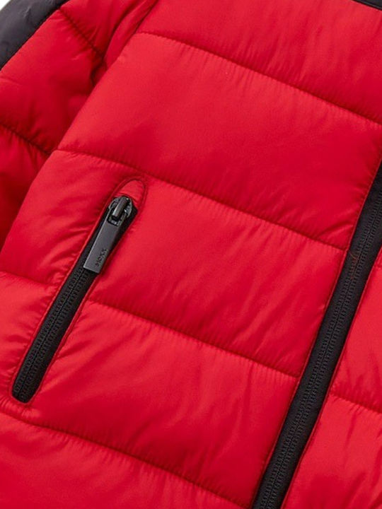 Kids' Casual Jacket Short with Hood Red
