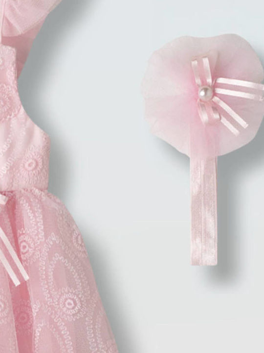 Children's Dress Sleeveless Tulle Pink