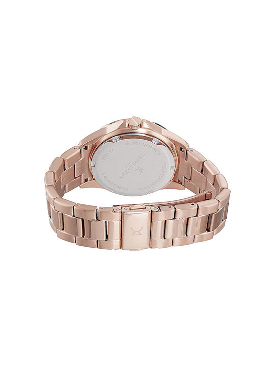 Pierre Cardin Γυναικείο Ρολόι 34mm Μπαταρίας με Ροζ Χρυσό Μεταλλικό Μπρασελέ