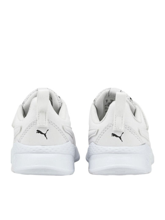 Anzarun Lite AC Kids Sports Shoes Running with Hoop & Loop Closure White