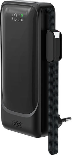 XO PR282 Power Bank 10000mAh 22.5W με Θύρα USB-A και Θύρα USB-C Μαύρο