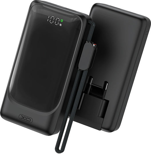 XO PR282 Power Bank 10000mAh 22.5W με Θύρα USB-A και Θύρα USB-C Μαύρο