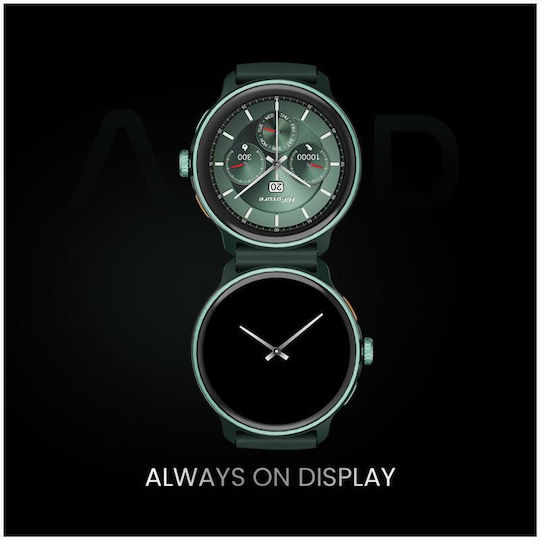 HiFuture Vela Stainless Steel 47mm Smartwatch με Παλμογράφο (Μπεζ)