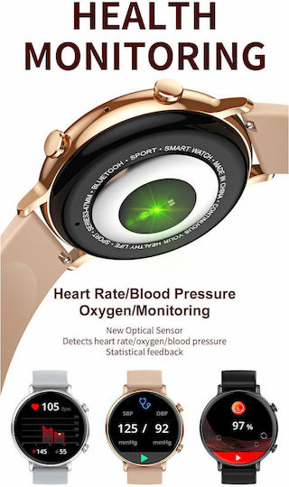Microwear CY700 Smartwatch με Παλμογράφο (Χρυσό)
