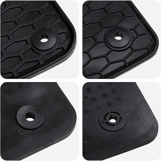 vidaXL Set of Front and Rear Mats 4pcs for Audi A4 / A5 2015 Black
