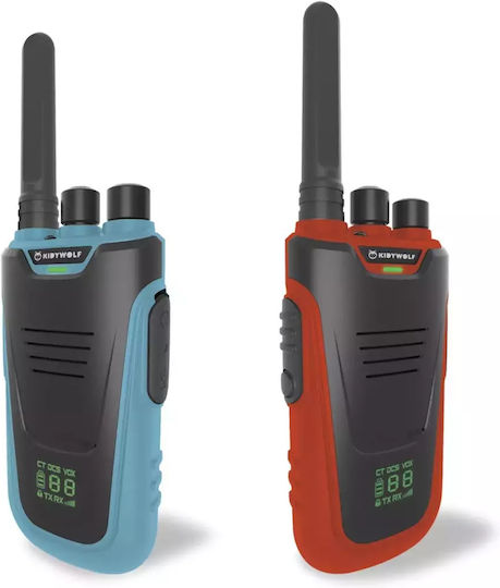 Kidywolf Kidytalk Walkie Talkie με Μονόχρωμη Οθόνη Σετ 2τμχ Blue/Red
