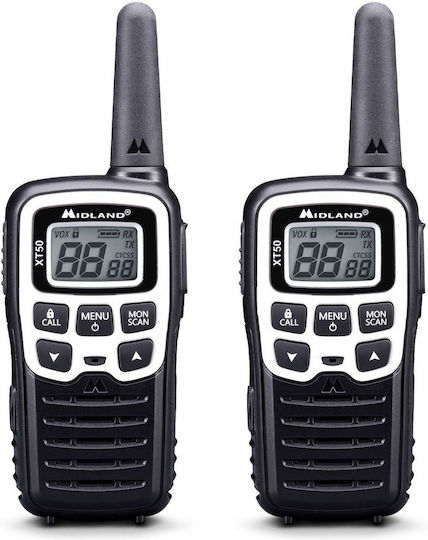 Midland XT50 Adventure Ασύρματος Πομποδέκτης PMR με Μονόχρωμη Οθόνη Σετ 2τμχ