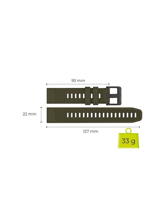 Mobile Origin Easy Strap Watch 22mm Dark Green Mo-es22-dgrn