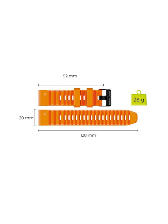 Mobile Origin Einfaches Silikon Tragbare Bänder 20mm Orange Mo-ess-20-org