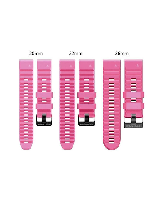 Mobile Origin Easy Strap Silicone Watch 20mm Pink Mo-ess-20-pnk