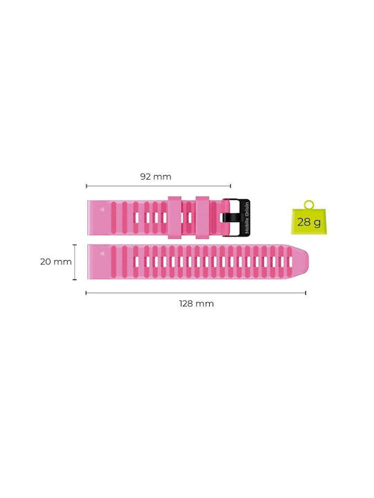 Mobile Origin Easy Strap Silicone Watch 20mm Pink Mo-ess-20-pnk