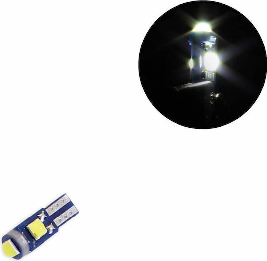 Carsun Λάμπα Αυτοκινήτου T5 LED 6000K Ψυχρό Λευκό 12V 1.5W 1τμχ