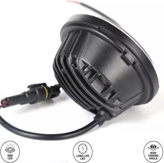 Rotund Faruri Auto LED Jeep Wrangler 2buc