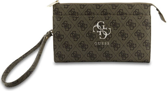 Guess Pu 4g Metal Logo Phone Bag Brown