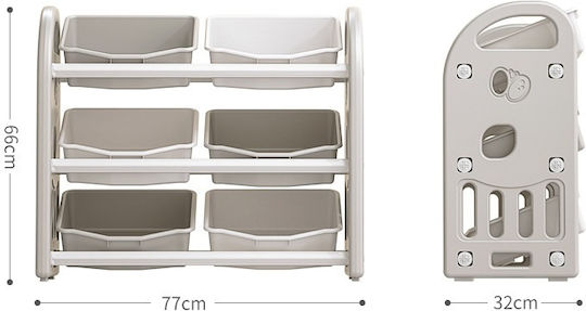 Sistem de Depozitare Jucării din Țesătură Albastru 77x66x32cm 1buc