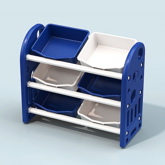 Sistem de Depozitare Jucării din Țesătură Albastru 77x66x32cm 1buc