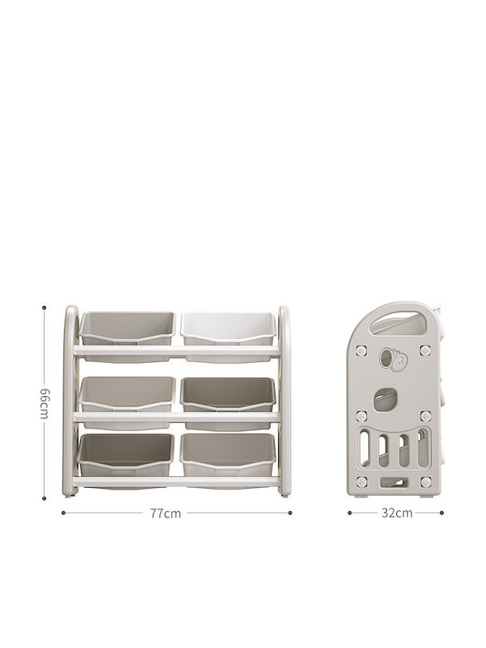 Sistem de Depozitare Jucării din Țesătură Albastru 77x66x32cm 1buc
