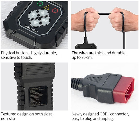 Qoltec Διαγνωστικό Αυτοκινήτου Ψηφιακό OBD 2 με Καλώδιο
