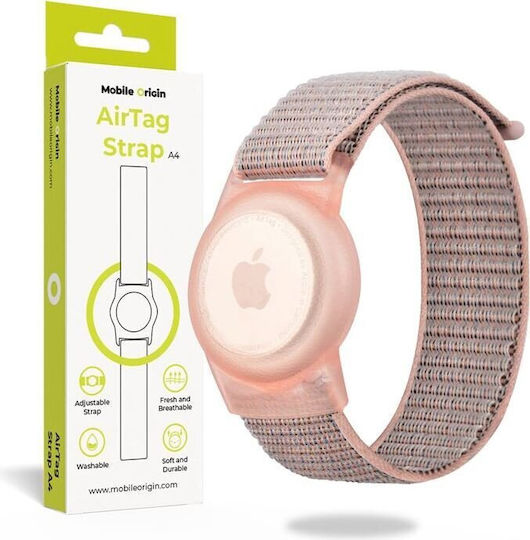 Mobile Origin Strap Case Belt Compatible Apple Airtag Pink