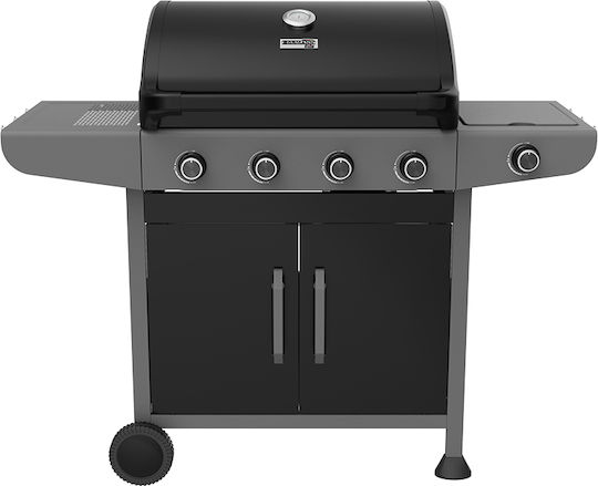 Bormann BBQ6041 Gasgrill Gusseisen Rost 70.5cmx42cmcm mit 4 cm und Seitenbrenner