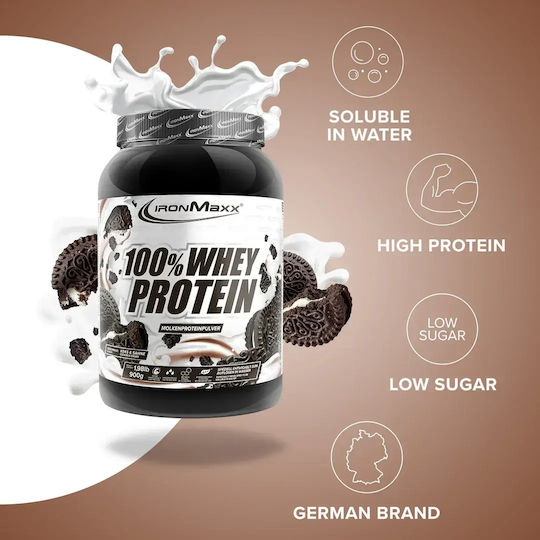IronMaxx 100% Whey Protein Πρωτεΐνη Ορού Γάλακτος με Γεύση Cookies & Cream 2.35kg