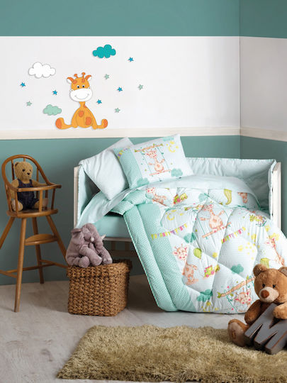 Cotton Box Set Pentru Patut Green 6buc piese