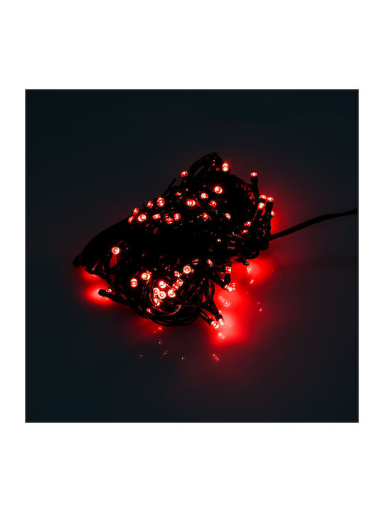 100 Λαμπάκια LED 8μ. x 8.9εκ. Κόκκινα τύπου Βροχή