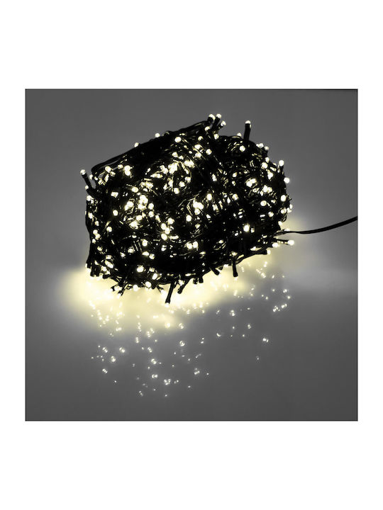 1000 Lichterketten LED 50m. x 13.6cm Warmes Weiß Typ Regen 1Stück