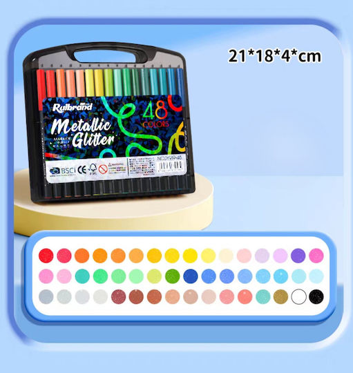 Metalici Sclipici Markere de Desen Set 48buc