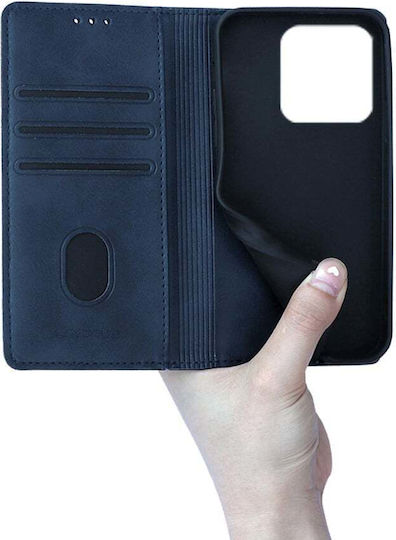 Θήκη Πορτοφόλι Vintage Magnet Wallet Sonique Xiaomi Redmi Note 14 5g Μπλε Σκούρο