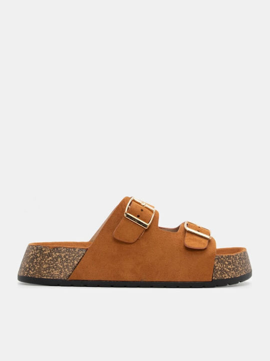 Sandale Casual Damă Flatforme Maro