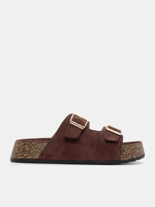 Women's Flat Sandals Flatforms in Brown Color