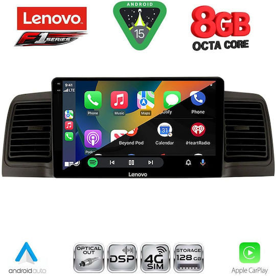 Lenovo Ηχοσύστημα Αυτοκινήτου για Toyota Corolla 2001-2006 (Bluetooth/USB/WiFi/GPS/Apple-Carplay/Android-Auto) με Οθόνη Αφής 9"