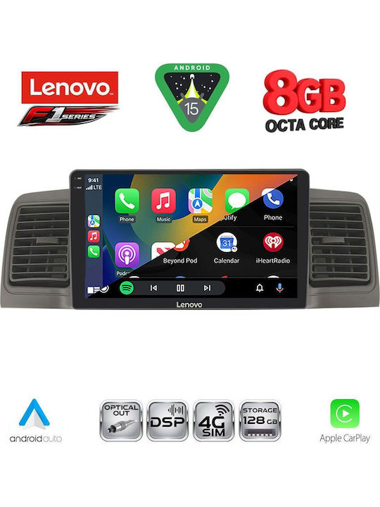 Lenovo Car Audio System for Toyota Corolla 2001-2006 (Bluetooth/USB/WiFi/GPS/Apple-Carplay/Android-Auto) with Touch Screen 9"