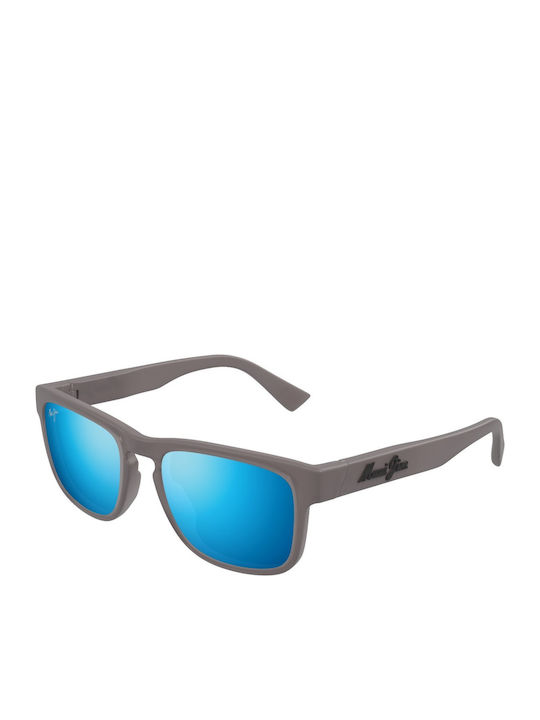 Maui Jim Мъжки Слънчеви Очила с Сива Пластмасова Рамка и Сини Огледални Лещи