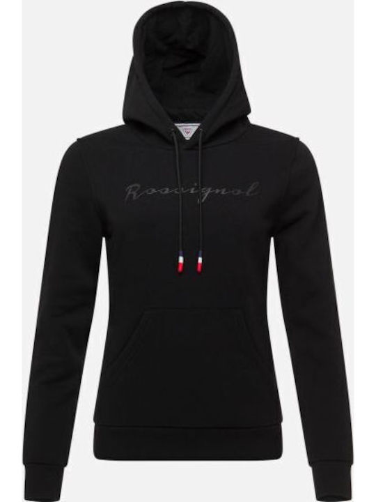 Damen Sweatshirt Kapuzen Black