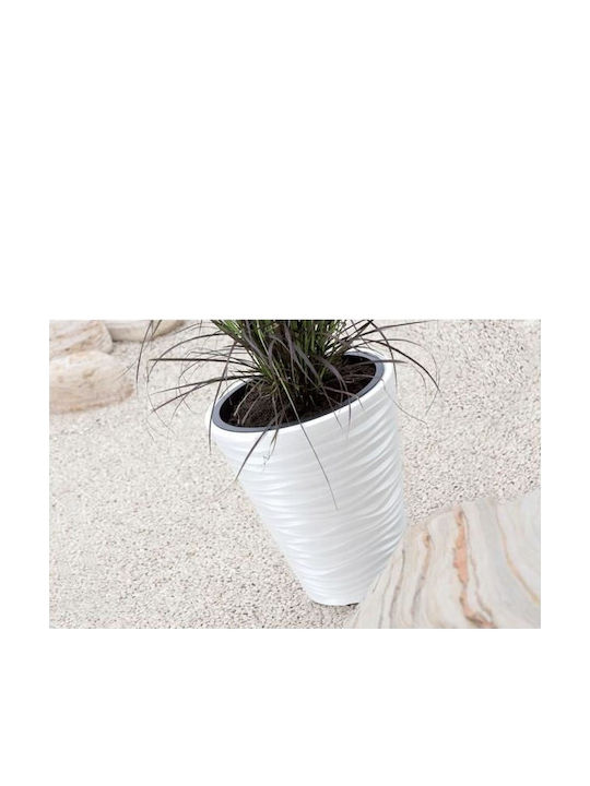 Prosperplast Flower Ghiveci Plastic Alb 38.8x38.8εκ.