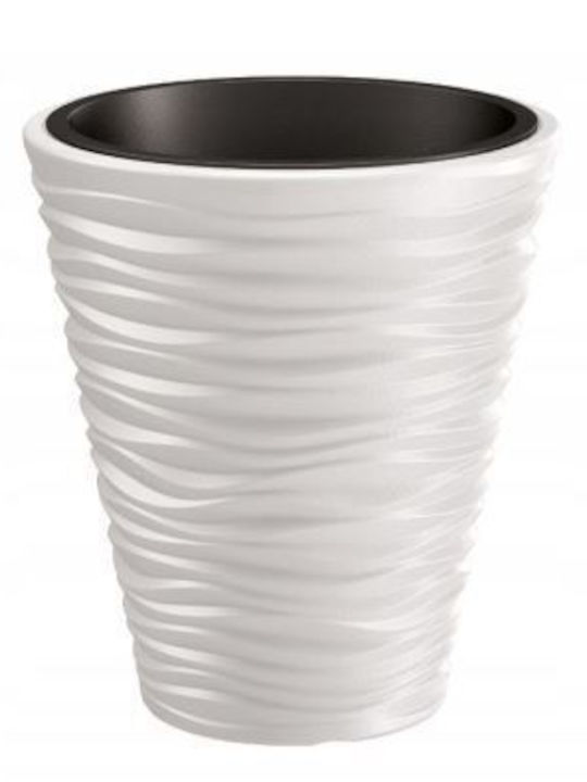 Prosperplast Flower Ghiveci Plastic Alb 38.8x38.8εκ.