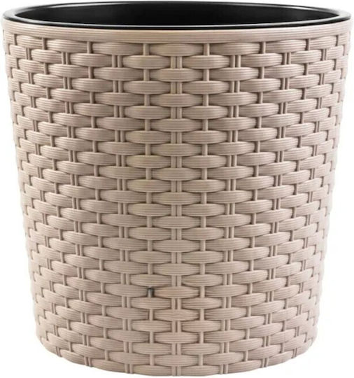 Prosperplast Flower Ghiveci Rattan Maro Prosperplast Flower Ghiveci Rattan Maro