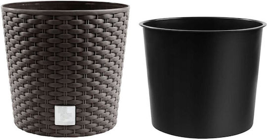 Prosperplast Übertopf Rattan Braun 30x30εκ.